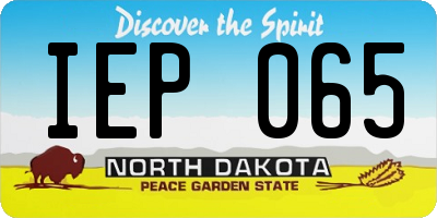 ND license plate IEP065
