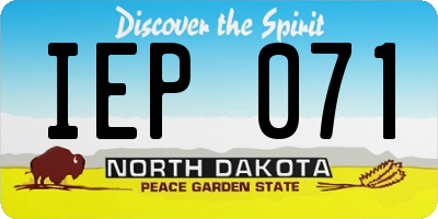 ND license plate IEP071