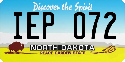 ND license plate IEP072
