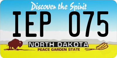 ND license plate IEP075