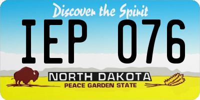 ND license plate IEP076