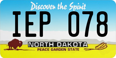 ND license plate IEP078