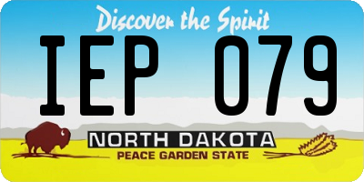ND license plate IEP079