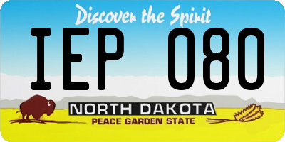 ND license plate IEP080