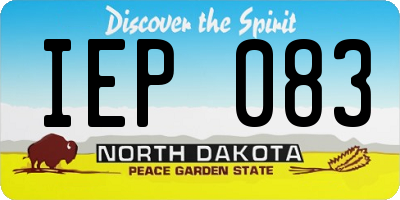 ND license plate IEP083