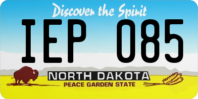 ND license plate IEP085