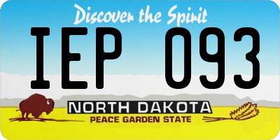 ND license plate IEP093