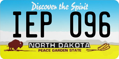 ND license plate IEP096