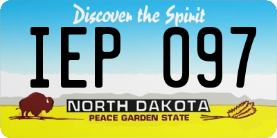 ND license plate IEP097
