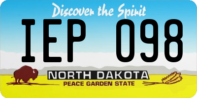 ND license plate IEP098