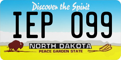 ND license plate IEP099