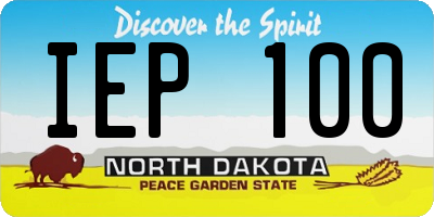 ND license plate IEP100