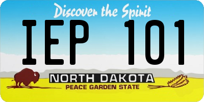 ND license plate IEP101