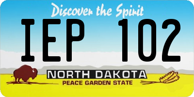 ND license plate IEP102