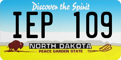 ND license plate IEP109
