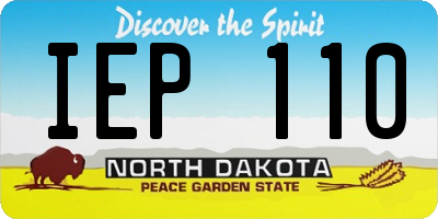 ND license plate IEP110