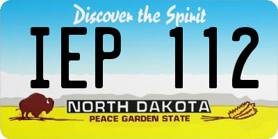 ND license plate IEP112