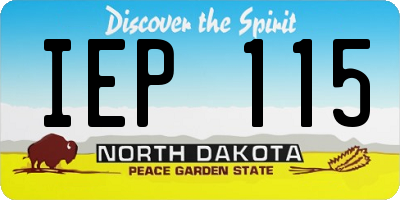 ND license plate IEP115