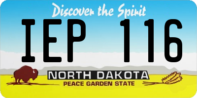 ND license plate IEP116