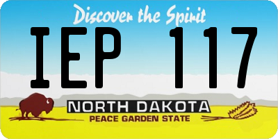 ND license plate IEP117