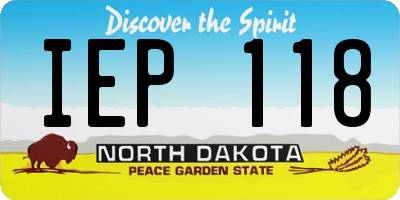 ND license plate IEP118