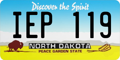 ND license plate IEP119