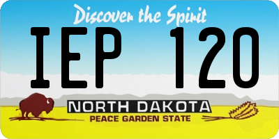 ND license plate IEP120