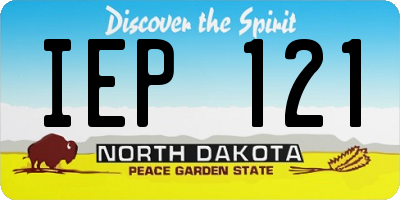 ND license plate IEP121