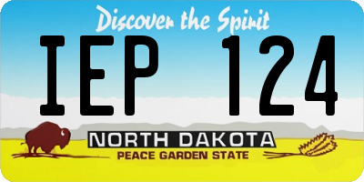 ND license plate IEP124