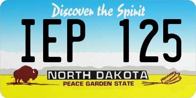 ND license plate IEP125