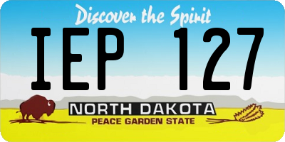 ND license plate IEP127
