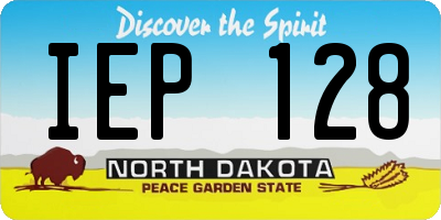 ND license plate IEP128