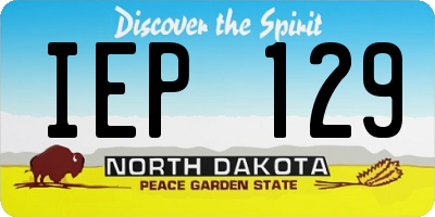ND license plate IEP129