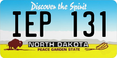 ND license plate IEP131
