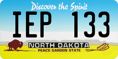 ND license plate IEP133