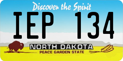 ND license plate IEP134