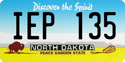 ND license plate IEP135