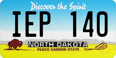 ND license plate IEP140