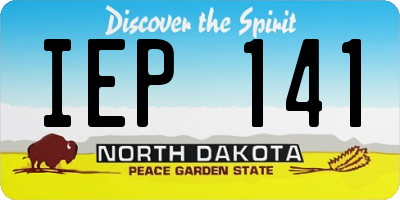 ND license plate IEP141