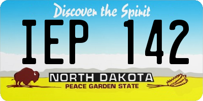 ND license plate IEP142