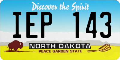 ND license plate IEP143