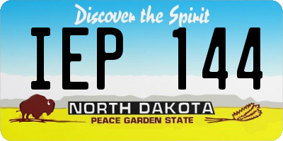 ND license plate IEP144