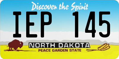 ND license plate IEP145