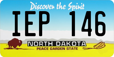 ND license plate IEP146