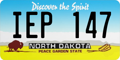 ND license plate IEP147