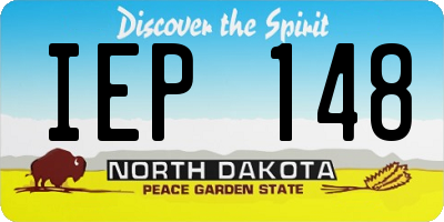 ND license plate IEP148