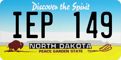 ND license plate IEP149