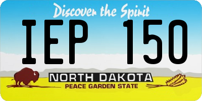 ND license plate IEP150