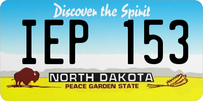 ND license plate IEP153