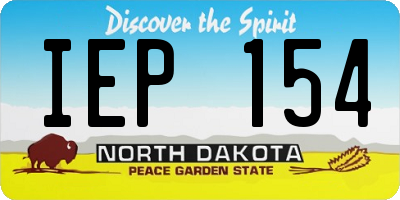 ND license plate IEP154